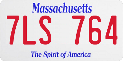 MA license plate 7LS764