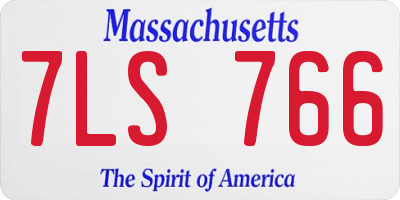 MA license plate 7LS766