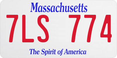 MA license plate 7LS774