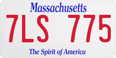 MA license plate 7LS775