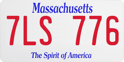 MA license plate 7LS776