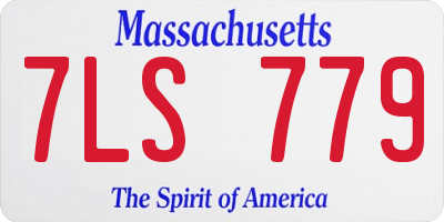 MA license plate 7LS779