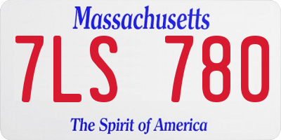 MA license plate 7LS780