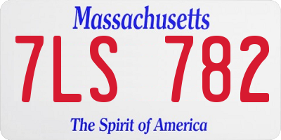 MA license plate 7LS782