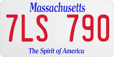 MA license plate 7LS790