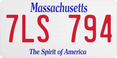 MA license plate 7LS794