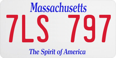 MA license plate 7LS797