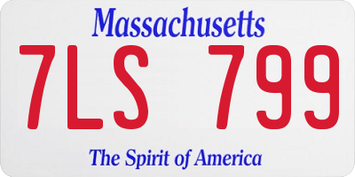 MA license plate 7LS799