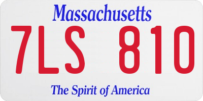 MA license plate 7LS810