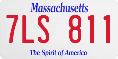 MA license plate 7LS811