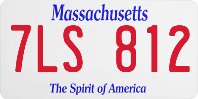 MA license plate 7LS812