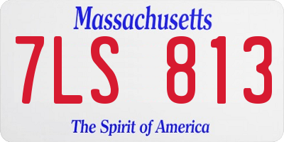 MA license plate 7LS813