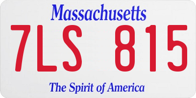 MA license plate 7LS815