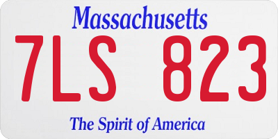 MA license plate 7LS823
