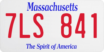 MA license plate 7LS841
