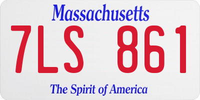 MA license plate 7LS861
