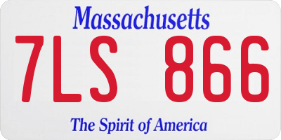 MA license plate 7LS866