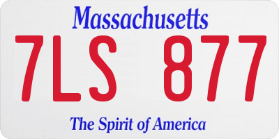 MA license plate 7LS877