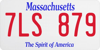 MA license plate 7LS879