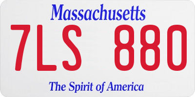 MA license plate 7LS880