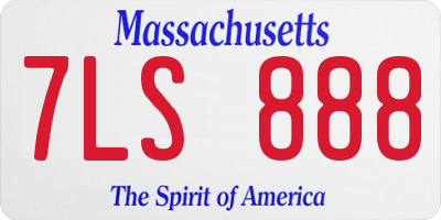MA license plate 7LS888