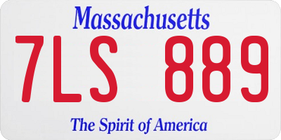 MA license plate 7LS889