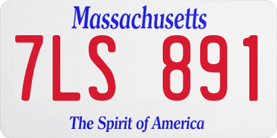 MA license plate 7LS891
