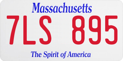 MA license plate 7LS895