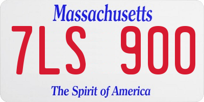 MA license plate 7LS900