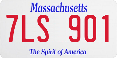 MA license plate 7LS901