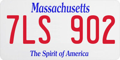 MA license plate 7LS902