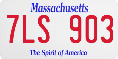 MA license plate 7LS903