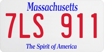 MA license plate 7LS911