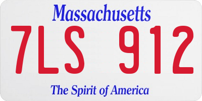 MA license plate 7LS912