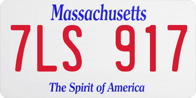 MA license plate 7LS917