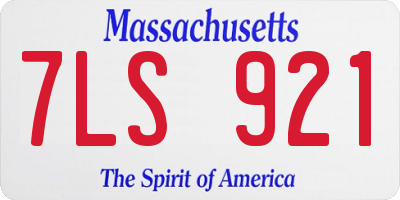 MA license plate 7LS921