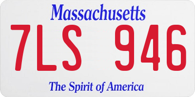 MA license plate 7LS946