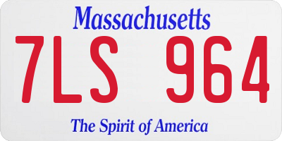 MA license plate 7LS964