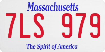MA license plate 7LS979