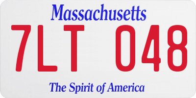 MA license plate 7LT048