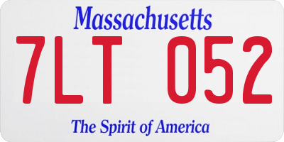MA license plate 7LT052