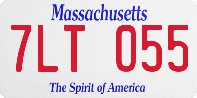 MA license plate 7LT055
