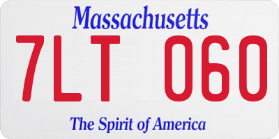 MA license plate 7LT060