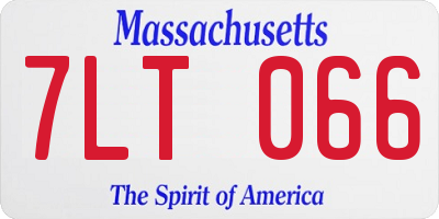 MA license plate 7LT066