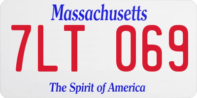 MA license plate 7LT069