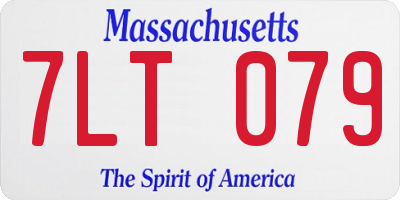 MA license plate 7LT079