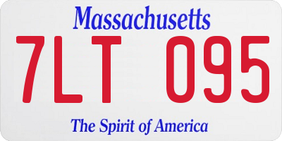 MA license plate 7LT095