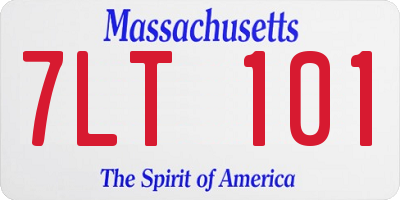 MA license plate 7LT101