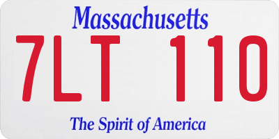 MA license plate 7LT110