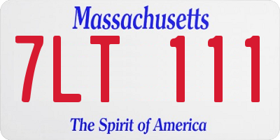 MA license plate 7LT111
